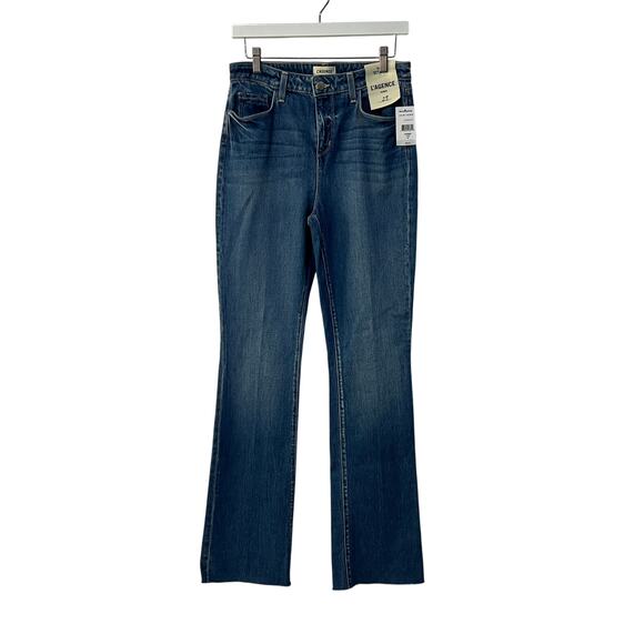 L'AGENCE JEANS WOMENS SIZE 29 RUTH HIGH RISE STRAIGHT RAW HEM STOCKTON BLUE NEW - Picture 5 of 14